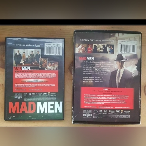 Mad Men - Season 1 & Season 2 (DVD, 2009/ 2012, Canadian With French) - Picture 2 of 10